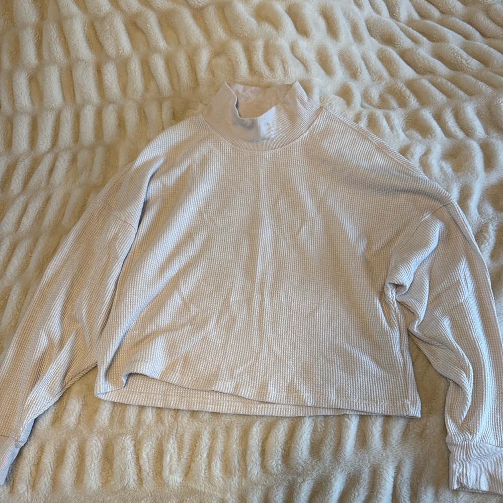Abercrombie & Fitch Cream Mockneck Sweatshirt